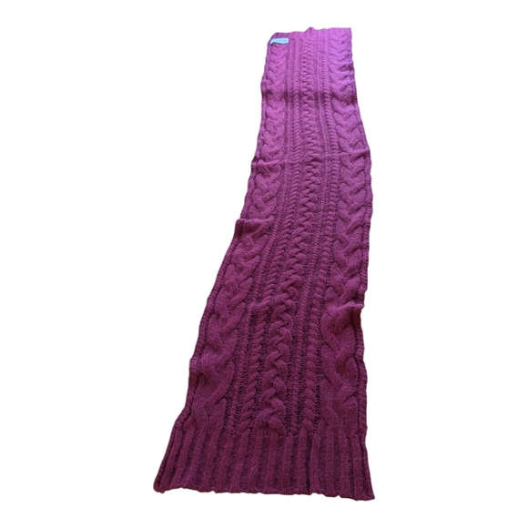 Marc by Marc Jacobs Fuchsia Knit Wool Cable Scarf - Picture 8 of 9